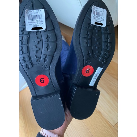 ❌SOLD❌NEW EXPRESSIONS blue suede knee high boots size 6 - Picture 2 of 7